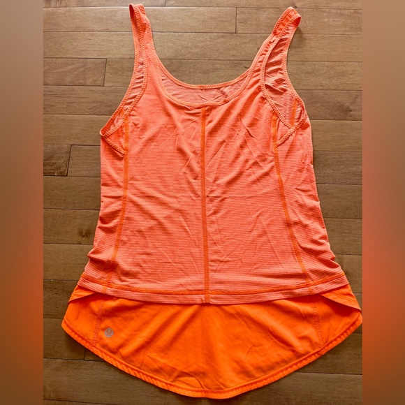 Bright Orange Lululemon Size 4 Workout Tank Top - Picture 1 of 3